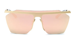 Vintage Mirrored Rimless Sunglasses Unisex