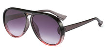 Load image into Gallery viewer, Oversized Black Flat Top Sunglasses Men