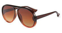 Load image into Gallery viewer, Oversized Black Flat Top Sunglasses Men