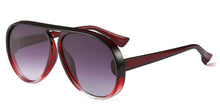 Load image into Gallery viewer, Oversized Black Flat Top Sunglasses Men
