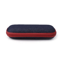 Load image into Gallery viewer, Glasses Box Denim Fabric Zipper Sunglasses