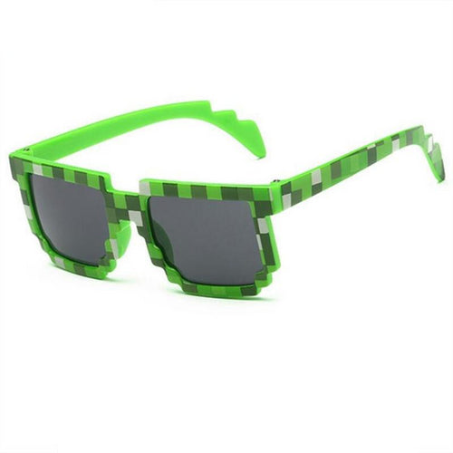 2018 Kids Pixel Sunglasses Plaid Square Baby Glasses