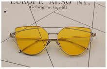 Load image into Gallery viewer, Women Cat Eye Sunglasses Yellow - Pink