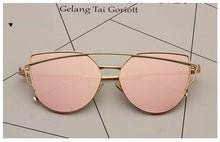 Load image into Gallery viewer, Women Cat Eye Sunglasses Yellow - Pink