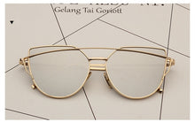 Load image into Gallery viewer, Women Cat Eye Sunglasses Yellow - Pink