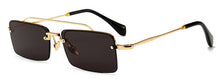 Load image into Gallery viewer, Retro Rectangle Sunglasses Men Metal Frame Gold