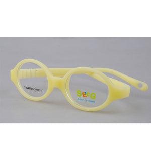 Round Flexible Optical Children Glasses Plastic Frame