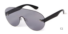 Load image into Gallery viewer, Futuristic Oversized Rimless Shield Sunglasses Men