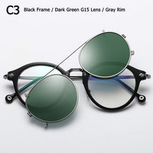 Load image into Gallery viewer, SteamPunk Vintage Round Style Polarized Sunglasses Men