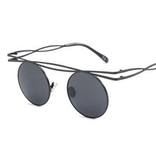 Load image into Gallery viewer, Metal Round Steampunk Sunglasses Women