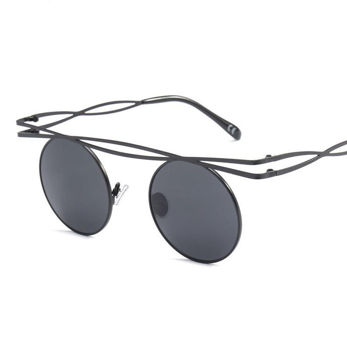 Metal Round Steampunk Sunglasses Women