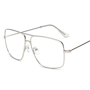 Luxury Square Eyeglasses Optical Frame Metal Unisex