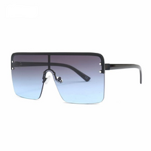 Load image into Gallery viewer, Oversized Square Sunglasses Retro Semi-Rimless Big Frame Women