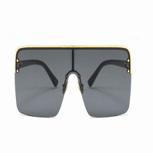 Load image into Gallery viewer, Oversized Square Sunglasses Retro Semi-Rimless Big Frame Women