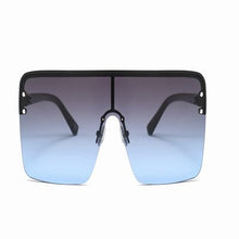Load image into Gallery viewer, Oversized Square Sunglasses Retro Semi-Rimless Big Frame Women