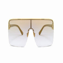 Load image into Gallery viewer, Oversized Square Sunglasses Retro Semi-Rimless Big Frame Women