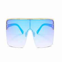 Load image into Gallery viewer, Oversized Square Sunglasses Retro Semi-Rimless Big Frame Women