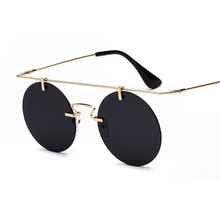 Load image into Gallery viewer, Retro Rimless Steampunk Sunglasses Women Mirror
