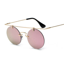 Load image into Gallery viewer, Retro Rimless Steampunk Sunglasses Women Mirror