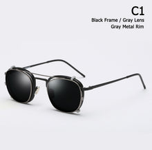 Load image into Gallery viewer, SteamPunk Style Lens Removable Aviation Sunglasses Men