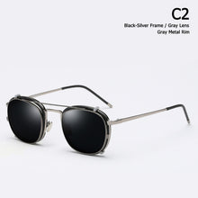 Load image into Gallery viewer, SteamPunk Style Lens Removable Aviation Sunglasses Men