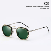 Load image into Gallery viewer, SteamPunk Style Lens Removable Aviation Sunglasses Men