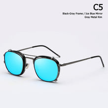 Load image into Gallery viewer, SteamPunk Style Lens Removable Aviation Sunglasses Men