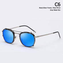 Load image into Gallery viewer, SteamPunk Style Lens Removable Aviation Sunglasses Men