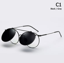 Load image into Gallery viewer, Vintage SteamPunk Round Metal Style Sunglasses Men
