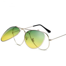 Load image into Gallery viewer, Aviation Style Flip Up Lens Sunglasses Men