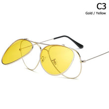 Load image into Gallery viewer, Aviation Style Flip Up Lens Sunglasses Men
