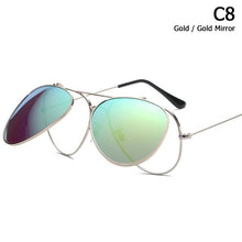 Load image into Gallery viewer, Aviation Style Flip Up Lens Sunglasses Men