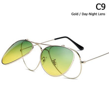 Load image into Gallery viewer, Aviation Style Flip Up Lens Sunglasses Men