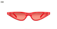 Load image into Gallery viewer, 90s Narrow Cat Eye Sunglasses Women