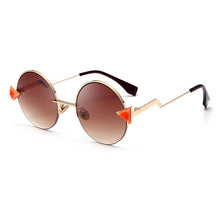 Load image into Gallery viewer, Round Sunglasses Women Designer Metal
