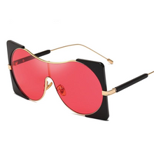 Load image into Gallery viewer, Oversize Half Frame One Piece Square Sunglasses Women
