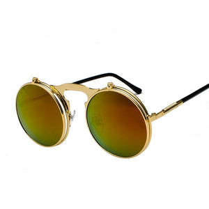 Vintage Steampunk Flip Up Men Sunglasses
