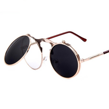Load image into Gallery viewer, 2019 Retro Round Steampunk Sunglasses Women