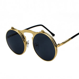 Vintage Steampunk Sunglasses Metal Men