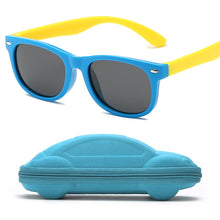 Load image into Gallery viewer, Rubber Frame Polarized Kids Sunglasses with Case