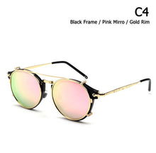 Load image into Gallery viewer, SteamPunk Vintage Round Style Polarized Sunglasses Men