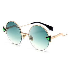 Load image into Gallery viewer, Round Sunglasses Women Designer Metal