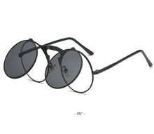Load image into Gallery viewer, Vintage Steampunk Sunglasses Women Round Metal