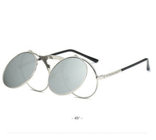 Load image into Gallery viewer, Vintage Steampunk Sunglasses Women Round Metal