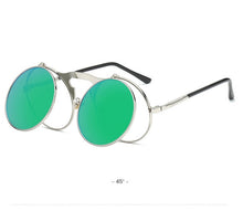 Load image into Gallery viewer, Vintage Steampunk Sunglasses Women Round Metal