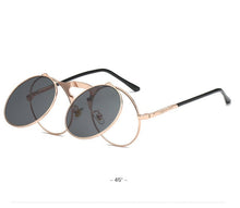 Load image into Gallery viewer, Vintage Steampunk Sunglasses Women Round Metal