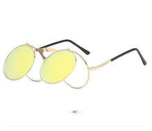 Load image into Gallery viewer, Vintage Steampunk Sunglasses Women Round Metal