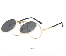 Load image into Gallery viewer, Vintage Steampunk Sunglasses Women Round Metal