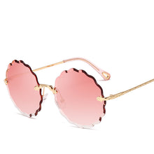 Load image into Gallery viewer, Round Sunglasses Female Flower Shaped Metal