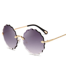 Load image into Gallery viewer, Round Sunglasses Female Flower Shaped Metal